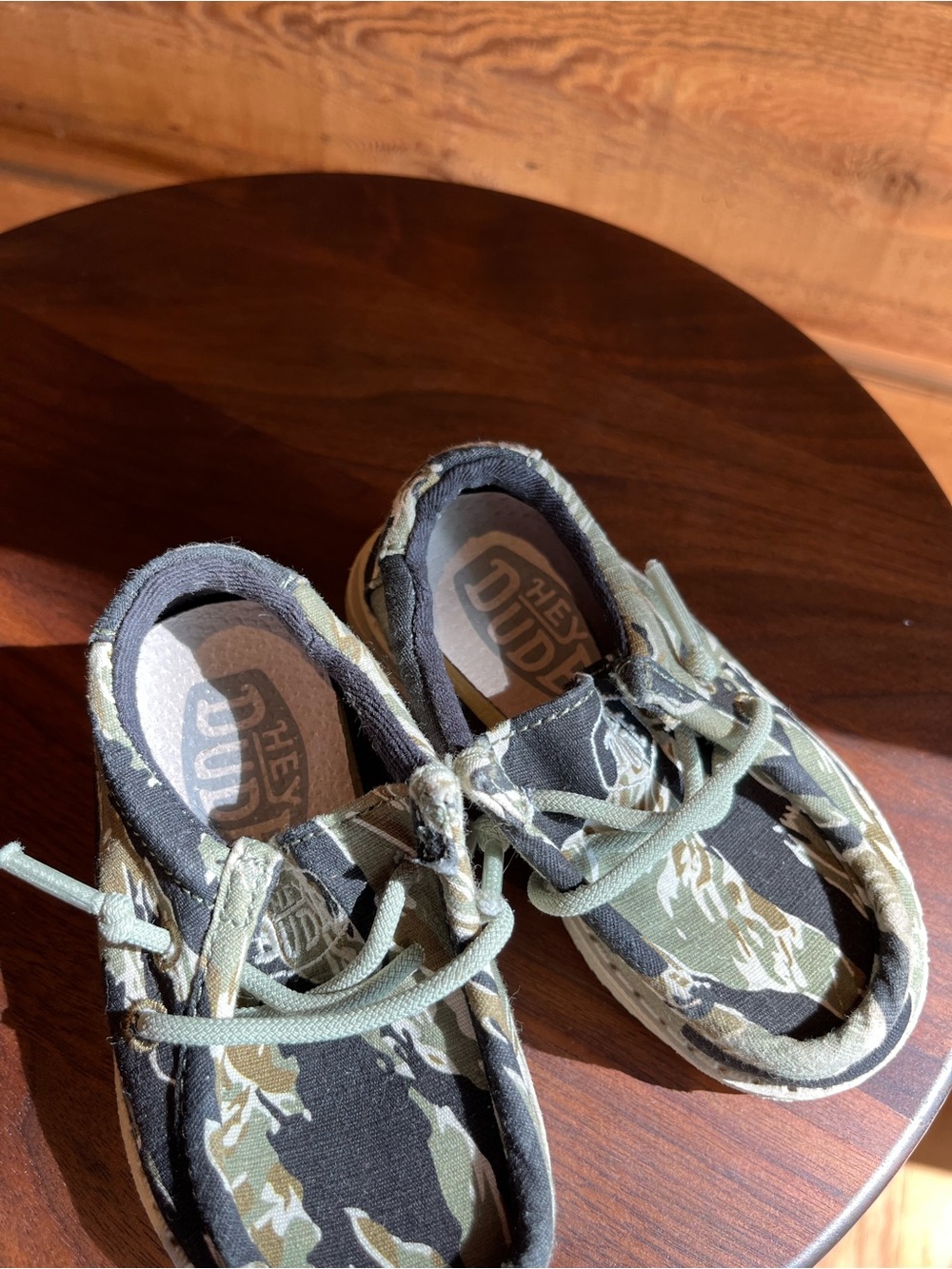 HEY DUDE - Green Camouflage Slip-On Boat Shoes - Picture 3 of 6